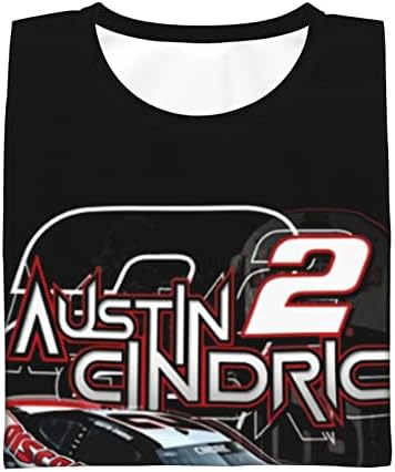 Тениска Austin Cindric 2 за подрастващите момичета и Момчета, Тениска с къс ръкав и принтом, Спортна Класическа Риза, Тениска