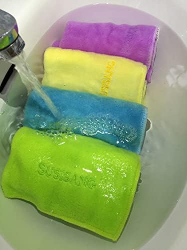 Супер Мека кърпа за миене на съдове SUSISANG цвят карамел, 6 бр. Супер-Впитывающее Быстросохнущее квадратна кърпа. (Опаковка от 6 броя)