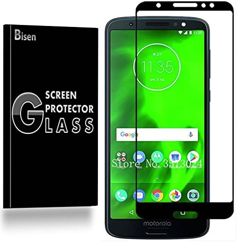 [2 опаковки BISEN] Защитно фолио за екрана на Motorola Moto G6 от закалено стъкло [с Пълно покриване], Защита от край до