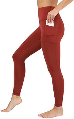 Гамаши на руното лигавицата на 90 градуса от Reflex с висока талия и Странични джоб - Панталони за йога - Обожженный тухла с джоб - XL