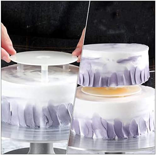 Cabilock Кръгло Сервировочное Ястие Многослоен Титуляр за Торта 6 Комплекта Разделителната дъска за торта Разделителни Плочи За Торта Притежателя