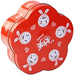 Qixivcom, 4 опаковки, Метални Банката във формата на Цвете, Органайзер за Бонбони, Празнична Подарък Кутия с Печата във формата на Цвете