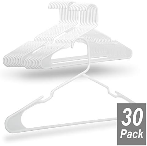 1. Стандартни Пластмасови Закачалки за дома, Ежедневието Тръбна Закачалки За дрехи, Закачалка (30 опаковки)