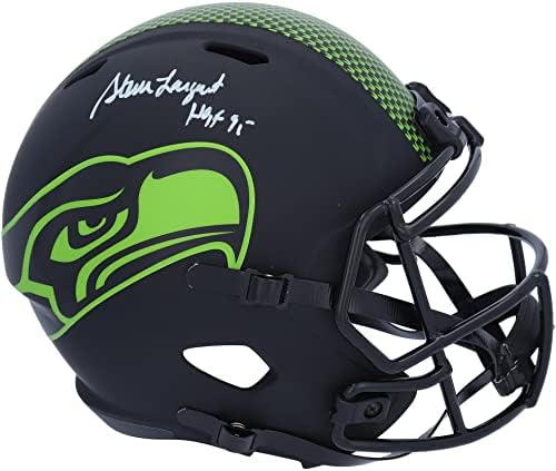 Точно копие шлем Riddell Eclipse Alternate Speed с автограф на Стив Ларджента от Seattle Seahawks с надпис HOF 95 - Каски NFL с автограф