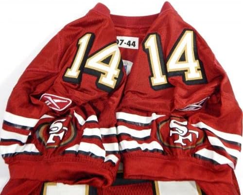 2007 San Francisco 49ers CJ Brewer 14 Излиза през Червената фланелка 44 DP37117 - Използваните тениски за игри NFL без подпис