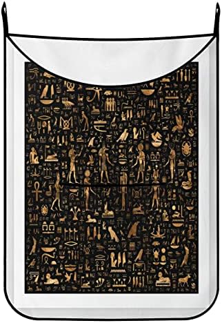 Компактен подвесная чанта за дрехи със златни и черни древнеегипетскими боговете и героите на входовете на куки, Здрава компактна