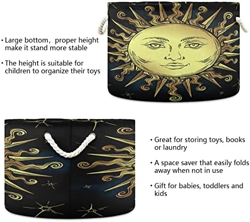 Kigai Boho Style Sun Памучен Веревочная Кошница Голяма Кръгла Детска Количка За Бельо Игрушечное Одеяло, Кошница За Съхранение на Книги