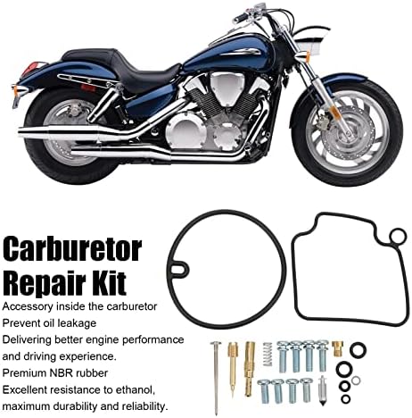 Комплект за възстановяване на съдържание на Въглехидрати мотоциклет Acouto за VTX 1300 1300R 2003-2007 Мотоциклет Карбуратор съдържание