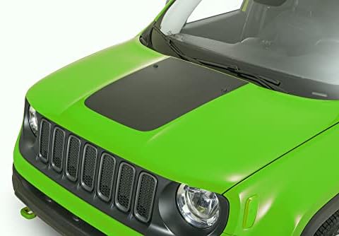 Стикер за преден капак Ichthus Graphics Подходящ за Jeep Renegade 2018-2022 Винил Аксесоари 3 М Безплатен Инструмент За инсталиране на Ракел (черен мат)