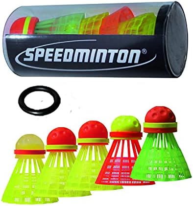 Speedminton S600 Set - Оригинален стартов комплект за скоростно бадминтон /Crossminton, включващ 2 ракети, 3 спидера, фенерчета и