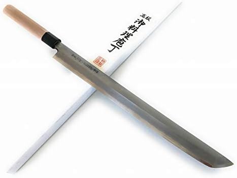Японски Поварской Нож АРИЦУГУ Сакимару Такобики Сашими от Синя Стомана 330 мм 12,99 В Обвивка