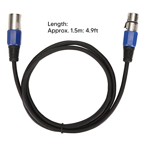 Микрофон кабел KUIDAMOS XLR за мъже и жени, Микрофон, кабел XLR с дължина 1,5 м с 3-контактни части за свързване, от Чиста мед PVC,