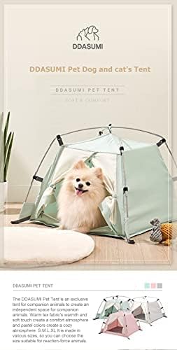 Къщичка-палатка DDASUMI за домашни кучета и котки (#Мека кърпа #Уютно място #Къщичка за домашни любимци # За вътрешна и външна употреба!) (X-Голям, Мента)