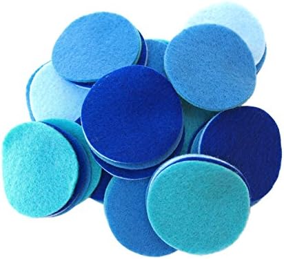 Игриви кръгчета от филц Ever After Син, светло син, полицейски Синьо и тюркоазено цветове (2,5 инча - 48 бр.)