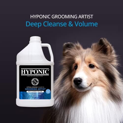 HYPONIC Grooming Artist Shampoo - Хипоалергичен шампоан за домашни любимци, за грумеров (Дълбоко почистване и обем (1 галон))