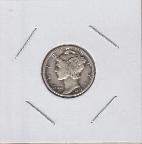 Крилата главата Свобода 1938 г., или Меркурий (1916-1945) Избор на малки части в десет цента