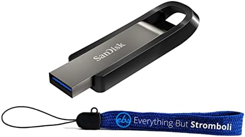 Флаш памет SanDisk 256GB Extreme Go USB 3.2 за компютър, лаптоп - Тип A 400 Mbit/s (SDCZ810-256G-G46) В комплект с (1) за всички, с изключение на дантела Стромболи