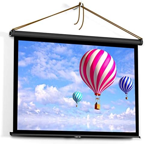 PBKINKM 50-инчов Прожекционен Екран 4: 3 Тенис Прожекционен Екран Ръчен Сгъваема и Плъзгаща се Прожекционен Екран за Домашно Кино