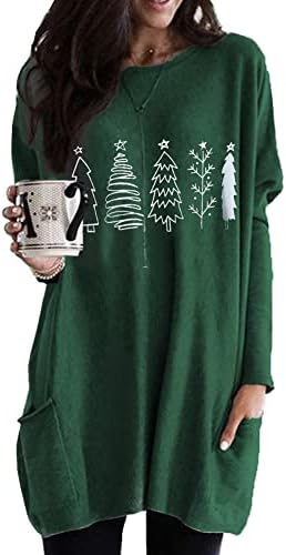 CM C & M WODRO Коледен Филм Риза с дълъг ръкав Дамски Блузи This is My Xmas Watching Hoody Tree Truck Графичен Пуловер Тениска
