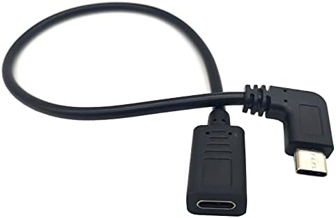 Кабел Qaoquda C USB-Micro USB, 90 Градуса USB Type C (USB-C) Адаптер конвертор тип Татко-Майка Micro USB Кабел за зареждане (единствено за