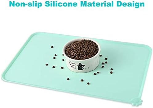 Силиконов подложка за чаши за кучета и котки, Водоустойчиви, устойчиви на хлъзгане силикон подложка за хранене на домашни любимци, Мини подложки