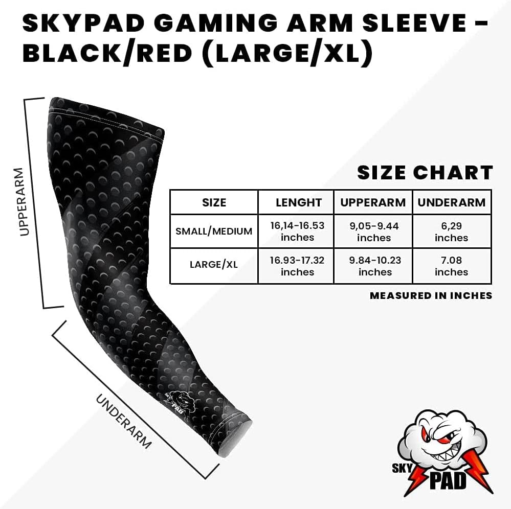 Игри ръкав SkyPAD за ръце (Черен, Голям / XL)