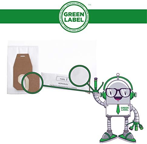 Марката Green Label 2 сменяеми платина HEPA-пакети тип Q & I за прахосмукачка Hoover Общо 4 опаковки (за сравнение с AH10000 и AH10005)