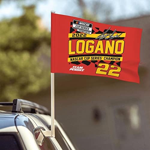 Джоуи Логано 22 Патриотичен Кола Флаг С Клипсой На прозореца Модел Хартата 12x18 Инча
