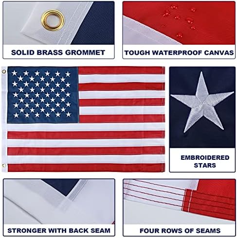 ZWXT Американски флаг 3x5 фута Външен флаг за тежки условия на експлоатация, здрав, издръжлив, изработен от нейлонового платна, двойна