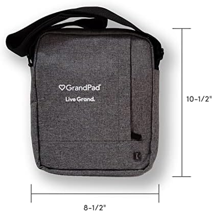 Чанта за таблет GrandPad, Калъф за iPad, Калъф за таблет, Размери 10-1/2 x 8-1/2x 2, Сив