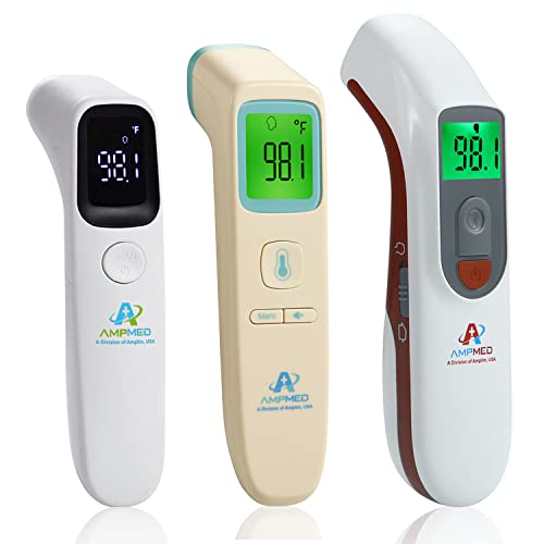 Безконтактен Безконтактен Инфрачервен Дигитален Термометър за Челото Amplim W2 F3 CA2 в опаковка от 3 теми за възрастни и Бебета