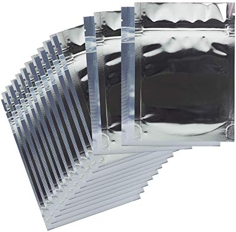 Бариерни опаковки от mylar с цип и термосвариванием – 1000 пакети (Блясък-черен / прозрачен, PR - 6 x 2,7)