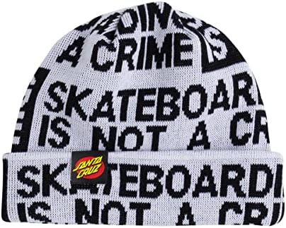 Капачка за скейтборд Santa Cruz Not A Crime Бяла/Черна, Един размер