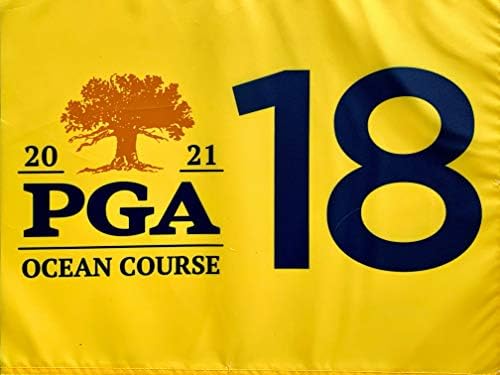 Флаг Шампион Pga 2021 г., океан голф игрища на kiawah island, жълто шелкографический булавочный флаг