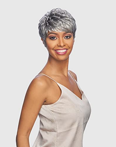 ВАНЕСА Fashion Wigs Вълнообразни перука къса дължина с бретон от синтетична коса - HESSIE (3T51)