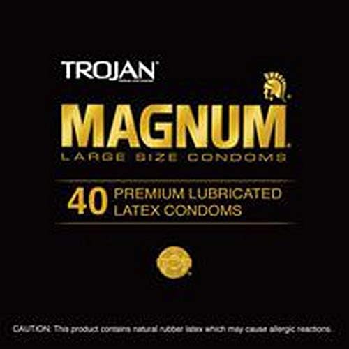 Опаковка на латексови презервативи Trojan Magnum, 40 броя