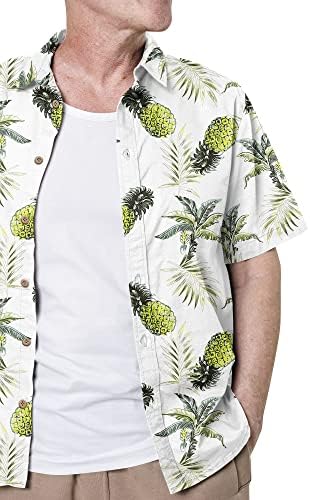 Мъжки Хавайска Риза Aloha с Цветен Модел, Ежедневни, Копчета, С Къс ръкав