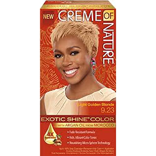 Боя за коса Екзотични Shine от Крем of Nature, 10.01 Златен Blond, с аргановым масло от Мароко, 1 Нанасяне на