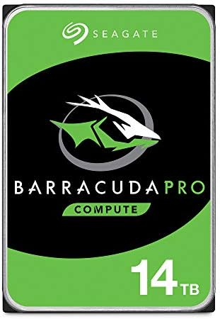 Seagate BarraCuda Pro 14 TB, Вътрешен твърд диск Performance HDD – 3,5-инчов SATA 6gb/s 7200 об/мин 256 MB Кеш-памет за настолен компютър