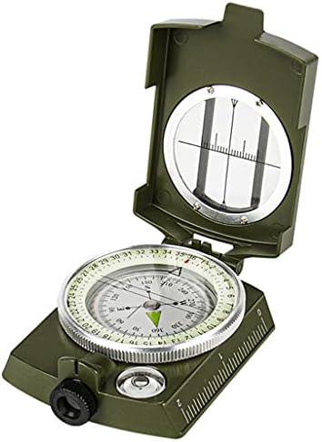 WJCCY Професионален Военен Армейски Метален Зрителни Компас Клинометр Инструменти за нощуване На Открито Многофункционален Компас