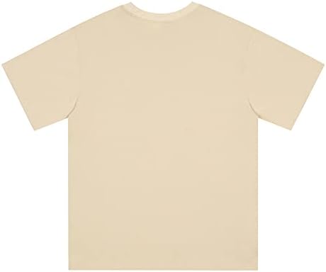 Nhicdns V-Образна Риза в стил Хип-Хоп Тениска с Кръгло Деколте и Писмото Принтом, Ежедневни Памучни Блузи за Мъже, Жени, Младежи