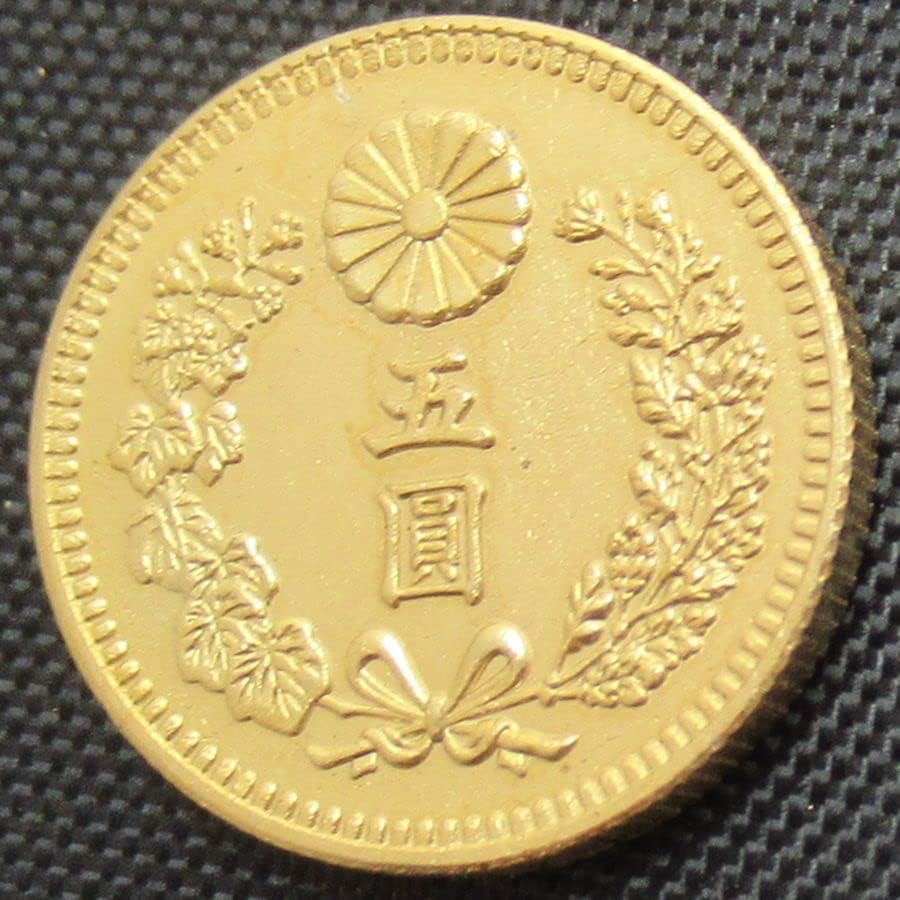 Японска Златна монета от 5 Юана Мейджи 30 Малката Позлатена Копие на Възпоменателни монети