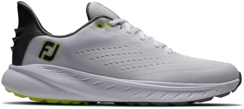 Мъжки маратонки за голф Fj Flex Xp от FootJoy, Бял /Черен / зелен лимон, ширина 11 см