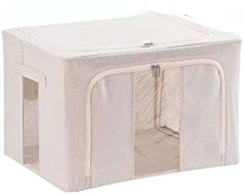 KBREE Кутия За Съхранение на Дрехи Текстилен Сгъваем Голям Хлопчатобумажный Бельо Шкаф за Домашно Одеяло Юрган Кутия За Съхранение