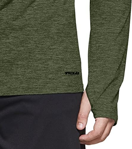Мъжки hoody за джогинг TSLA с дълъг ръкав, Лека Спортна Hoody, Тениски-Пуловер с качулка За активни изяви