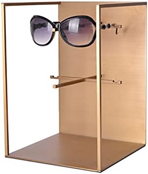 Поставка за очила рамки за очила XIAOSAKU Златна Поставка За Очила Рамки от Неръждаема Стомана Стойка за Слънчеви очила