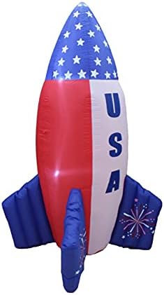 Комплект от три бижута за патриотична партия, включващ надуваема арка Летящ орел на 4 юли с височина 9 фута, надуваема ракета