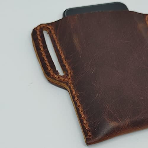Чанта-кобур от естествена кожа за Huawei Капитан 30, Калъф за вашия телефон ръчна изработка от естествена кожа, Изработен по поръчка Кожен Калъф-чанта за носене със стр?