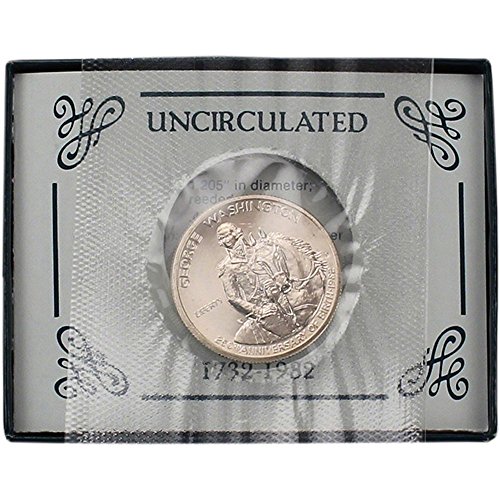 Сребърен паметен Полдоллара Джордж Вашингтон 1982 г., освобождаване от САЩ 50C OGP Монетен двор на САЩ (1/2) Proof DCAM Монетен