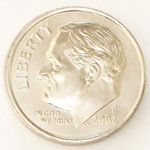 2002 P BU Roosevelt Dime Choice Монетен двор на САЩ, без да се прибягва